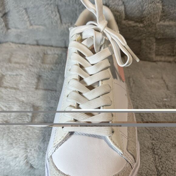 Nike Blazer Platform Low Sneaker Athletic White Pink Glaze Womens Size 7.5 - Picture 7 of 14